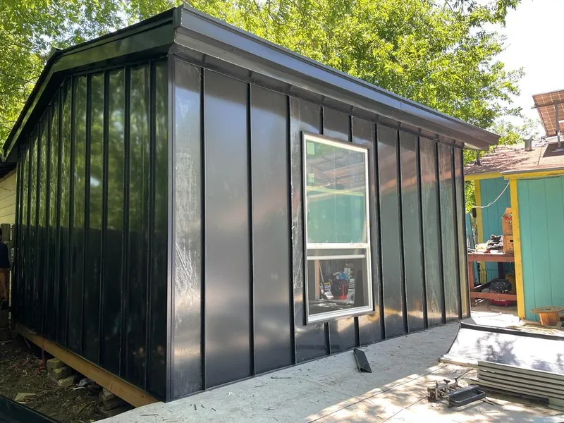 Black standing seam metal wall panels for Metal Roof Installation in Sylvania